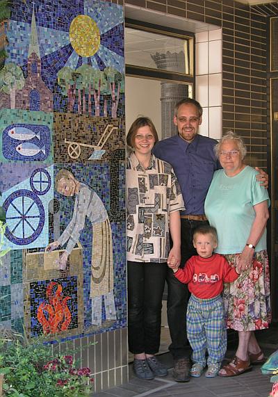 Mosaik Carl Lambertz und Familie Kasimir